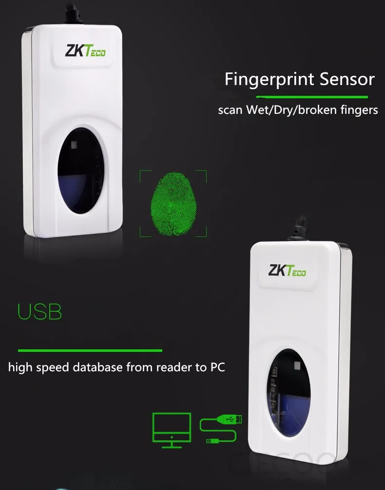 Бесплатная доставка цифрового сканер отпечатков пальцев SDK ZK9000 Обновление