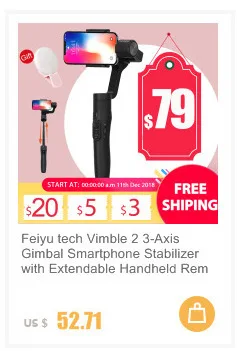 Feiyu tech Vimble 2/Vlog Карманный 3-осевой карданный стабилизатор для смартфона, выдвигаемая ручная дистанционного Управление PK Zhiyun Smooth Q 4