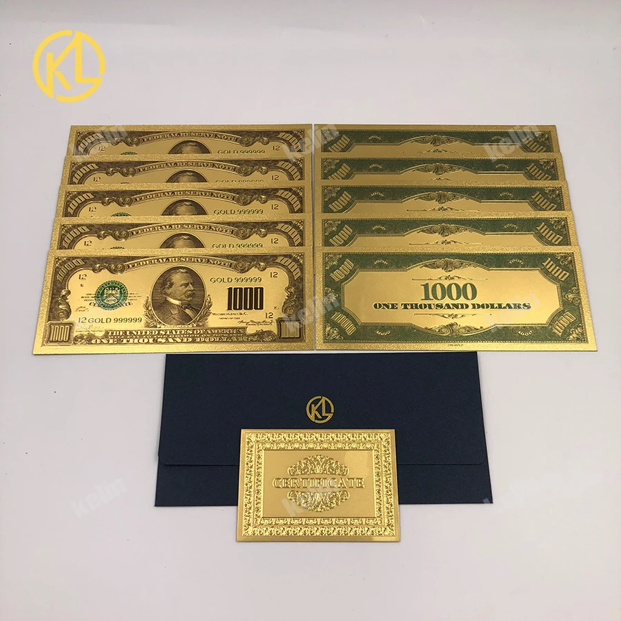 

10pcs/lot The United States 45th President Donald Trump Commemorative US 1 Million Dollars Gold Foil Banknote Collections