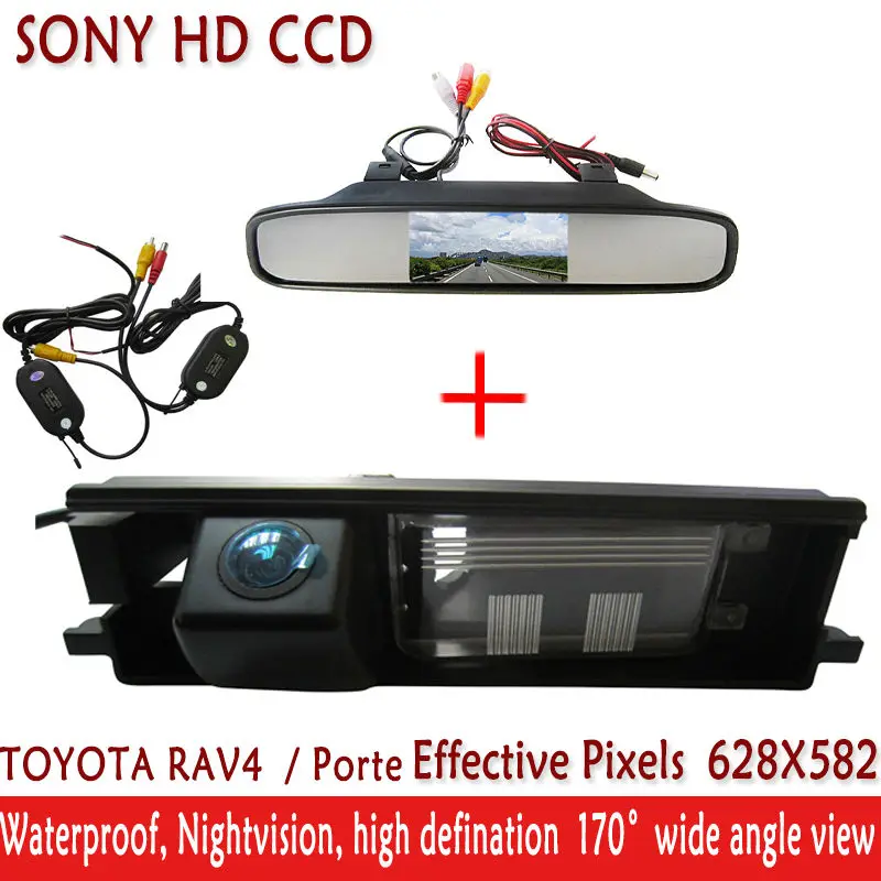 

Wireless SONY CCD car camera parking with 4.3 Inch TFT LCD Auto Car Rear View Mirror Monitor ,FOR TOYOTA RAV4 RAV-4 RAV4