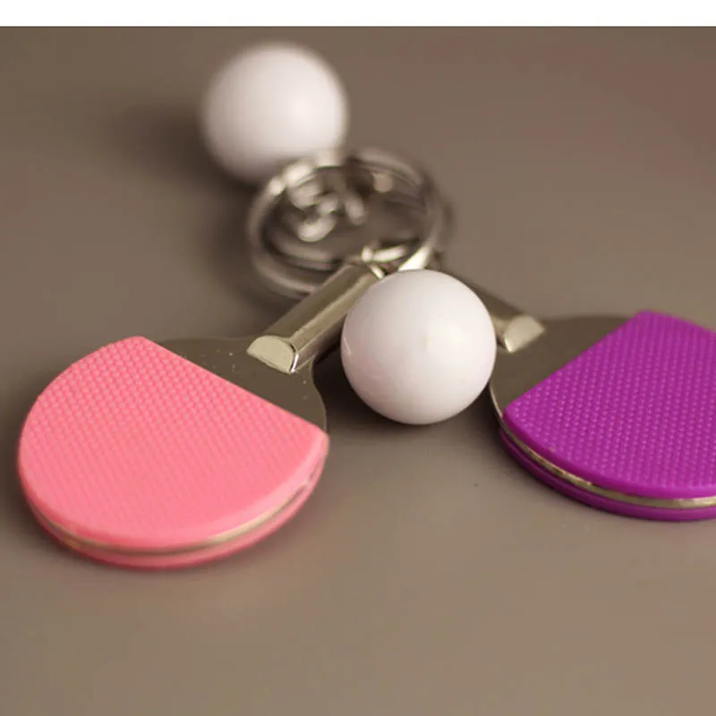 12 шт./лот цветные брелки из сплава для пинг-понга 5 цветов разные цвета