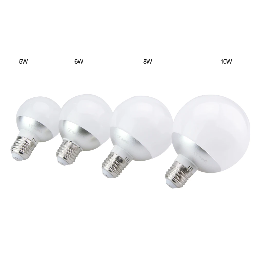 Светодиодная лампа E27 мощность 5 Вт 6 8 10 AC85 265V SMD5730 улучшенный чип 360 градусов