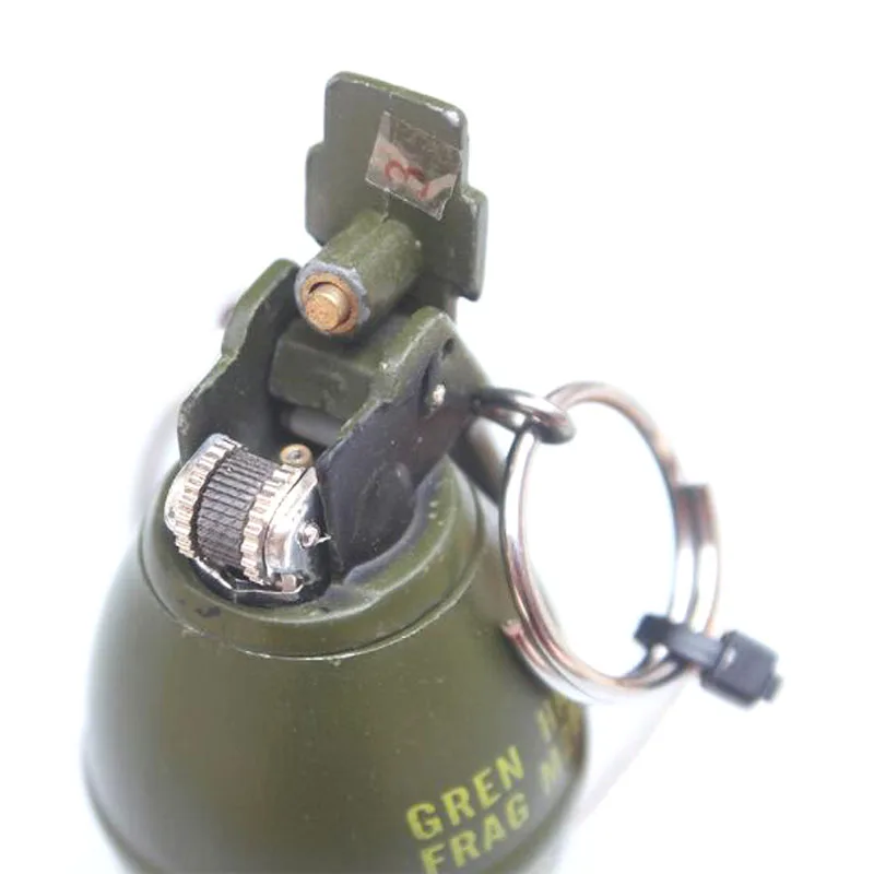 Металлический зеленый военный армейский M26A1 Frag гранатовые гранаты дымовая модель бомбы сигаретная зажигалка с брелком
