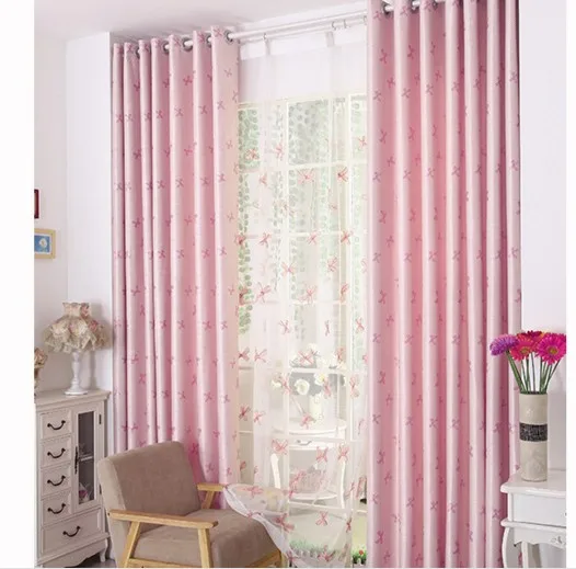 Шторы розовые для гостиной спальни детской светонепроницаемые шторы 3 вида