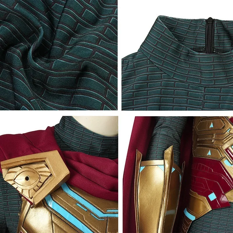 Marvel Человек-паук: вдали от дома Mysterio костюм Квентин Бек Человек-паук Косплей Взрослый Хэллоуин плащ жилет сапоги комбинезон