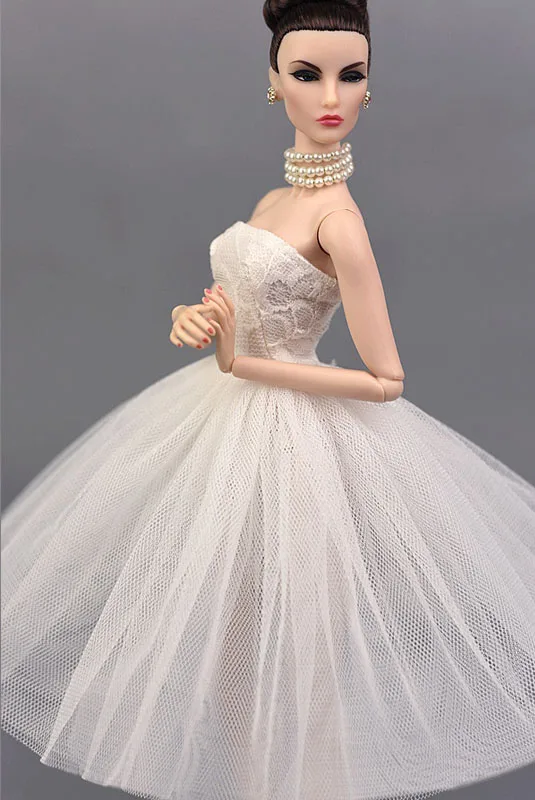 5 шт./лот модное балетное платье для куклы Барби цельные вечерние платья Одежда