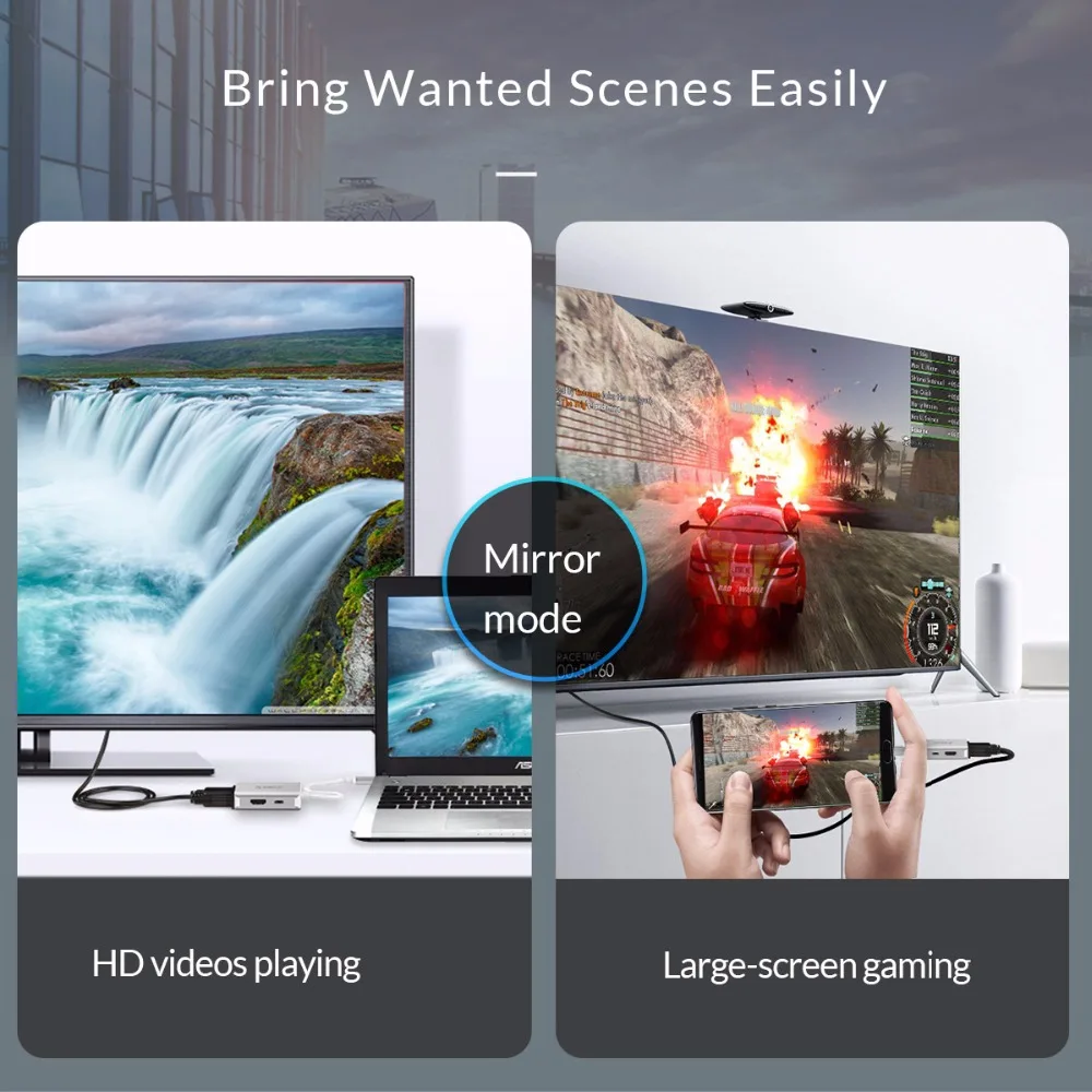 ORICO usb-хаб USB C к HDMI VGA для MacBook samsung Galaxy S9 S8 Note 8 huawei mate 10 P20 type C USB 3,1 концентратор