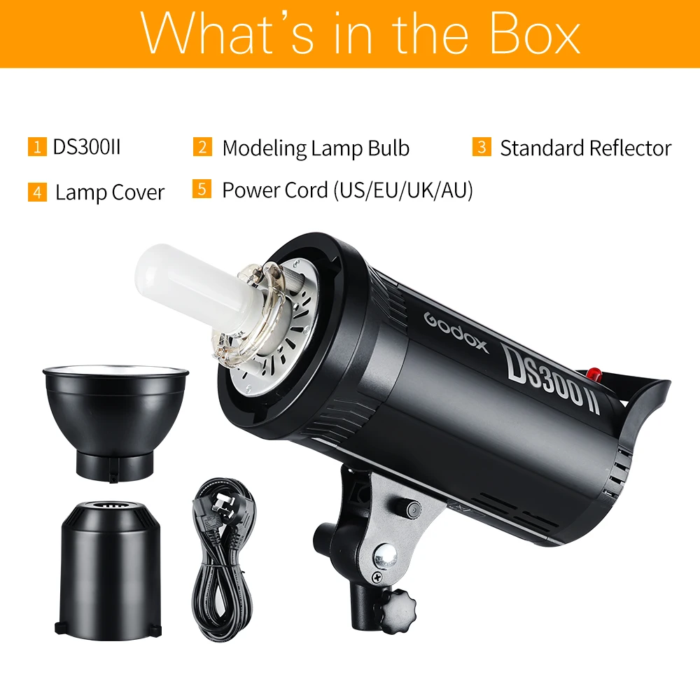 Godox DS300II 300Ws GN58 Bowens Mounts Studio Flash Strobe Photography For Professional photography the flash | Электроника