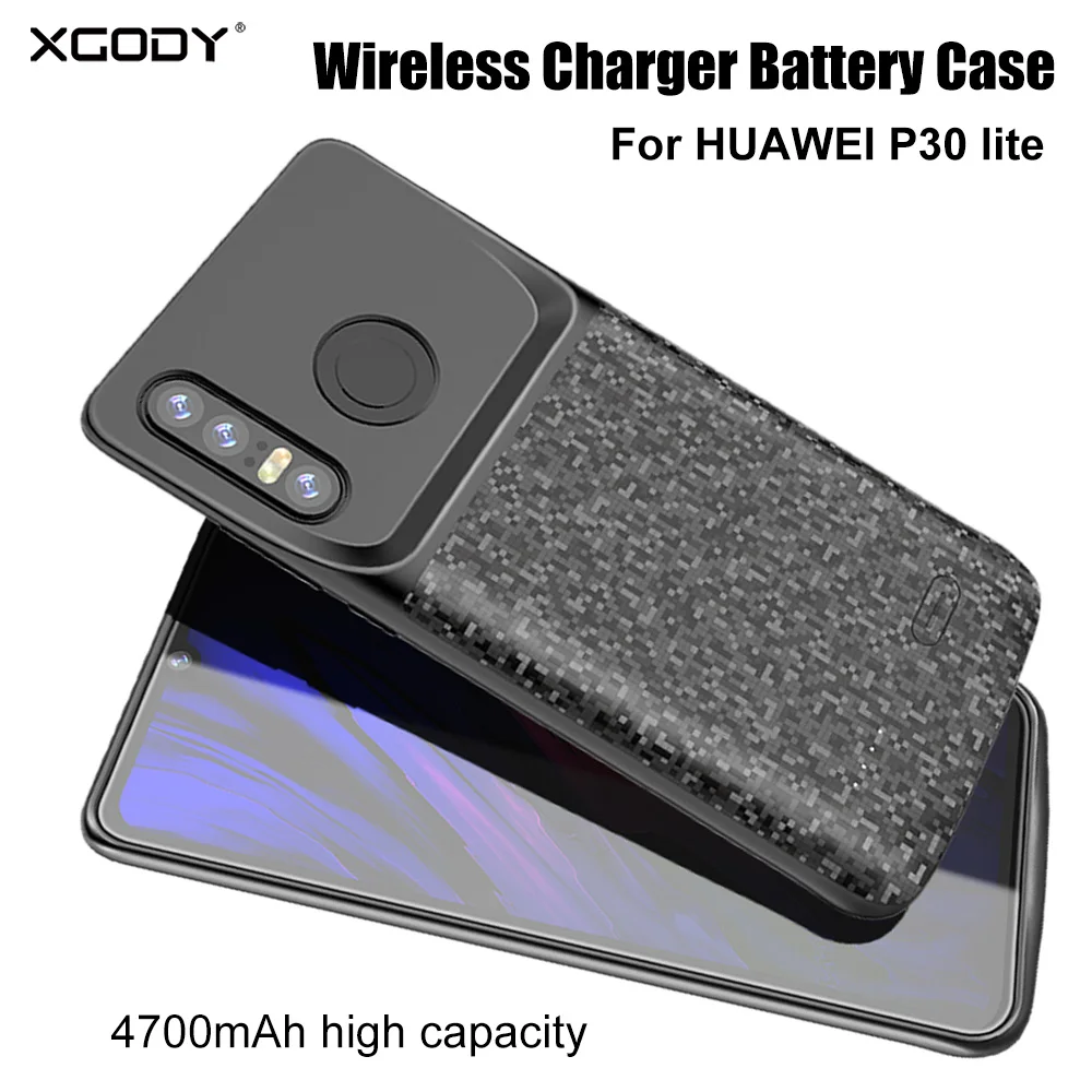 XGODY 4700 мАч чехол для зарядки аккумулятора Huawei P30 Lite умный внешний аккумулятор