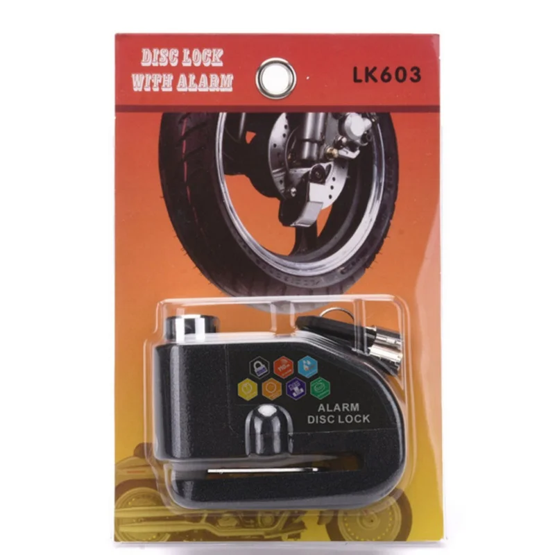 Motorcycle Alarm Lock Motorbike Anti-theft Alarm Wheel Disc Brake Security Safety Siren Lock Waterproof Warning Alarm Disc Lock