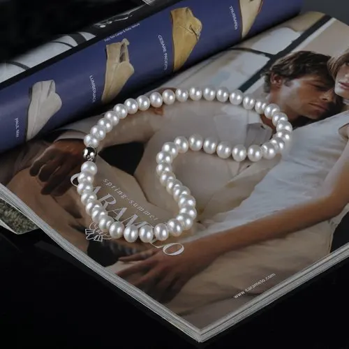 Жемчужное ожерелье 100% натуральное пресноводное 8-10 мм