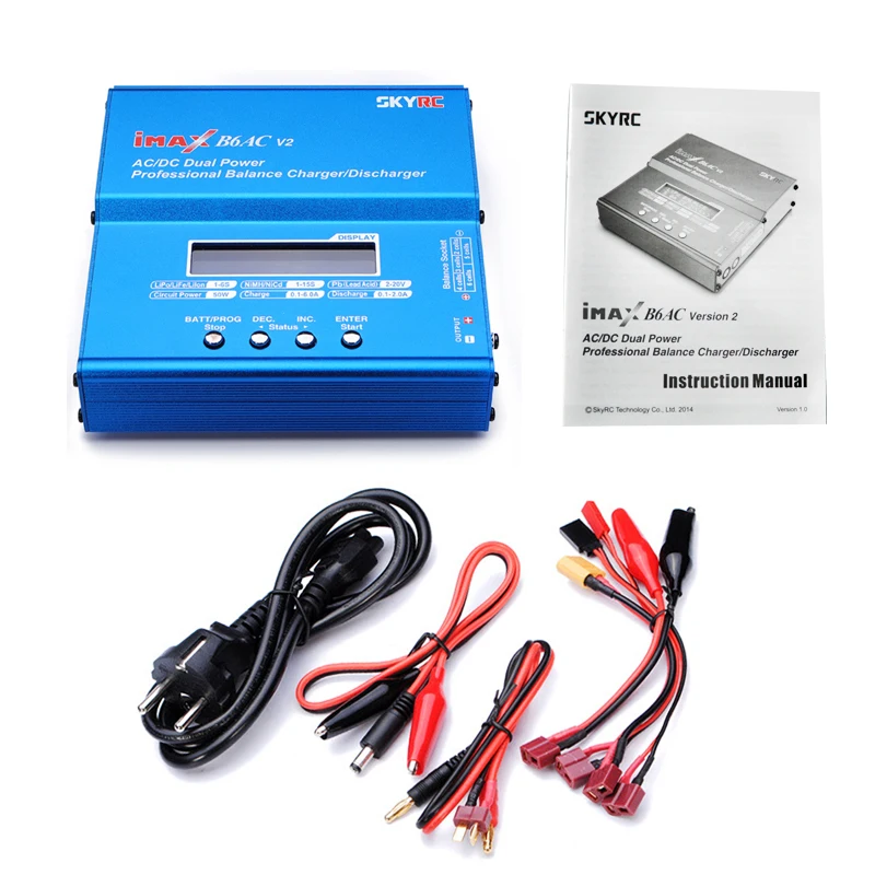 SKYRC iMAX B6AC V2 6A 50 Вт AC/DC Lipo NiMH Pb Зарядное устройство/разрядник с адаптером ЖК дисплей