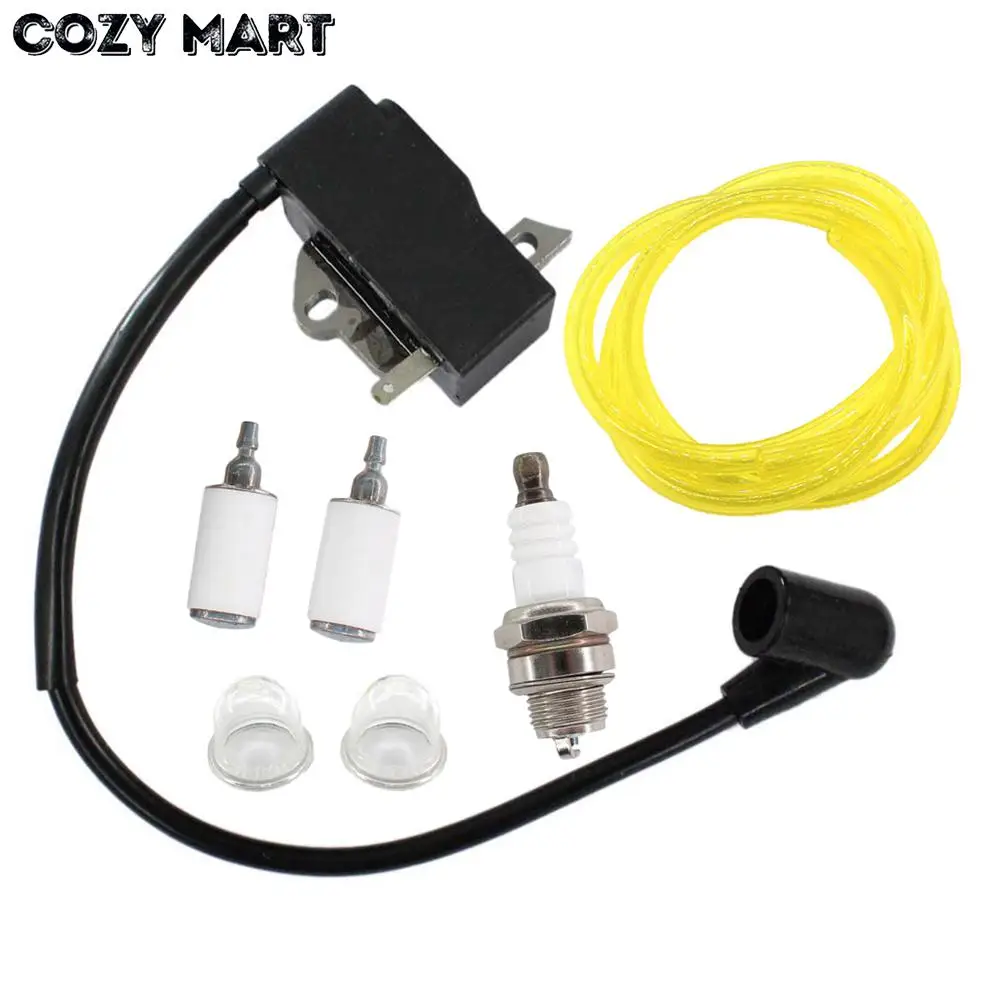 Ignition Coil Spark Plug Fuel Filter Line Kit For HUS 125E 125C 125L 125R 125RJ 128R 128LD 128C 128CD Trimmer Brushcutter 545046