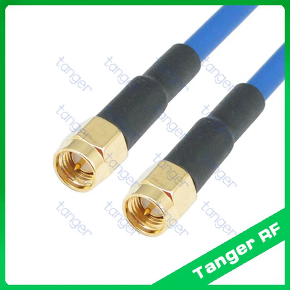 Tanger SMA штекер прямой разъем с RG402 RG141 RG 402 коаксиальный Джемпер синий кабель 20