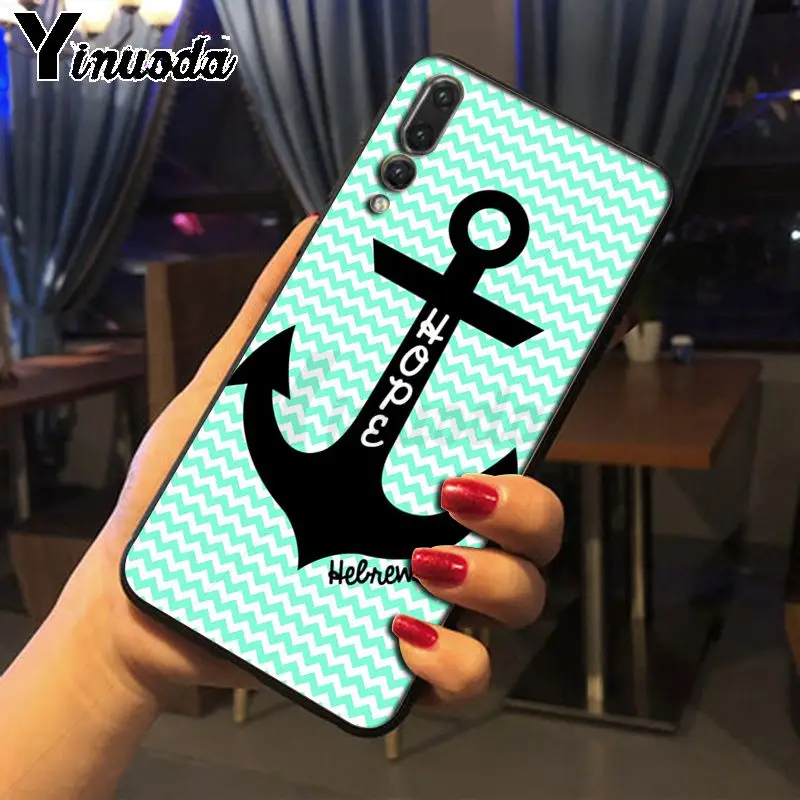 Yinuoda морской тату синяя лодка якорь арт Новинка чехол для телефона Fundas huawei p20 pro