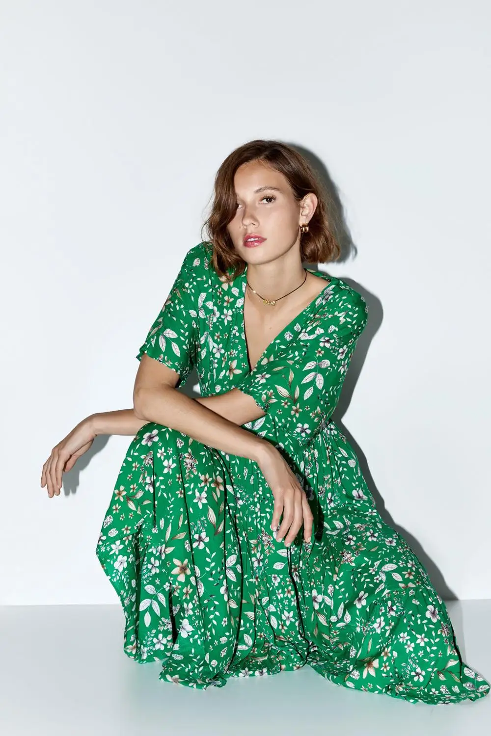 Northflow 2019 летнее женское платье vestidos в английском стиле с цветочным v-образным