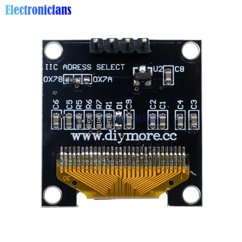 Желтый синий OLED дисплей модуль 0,96 дюймов IIC Серийный 128X64 IEC SSD1306 12864 плата с ЖК-экраном GND VCC SCL SDA для Arduino STM32
