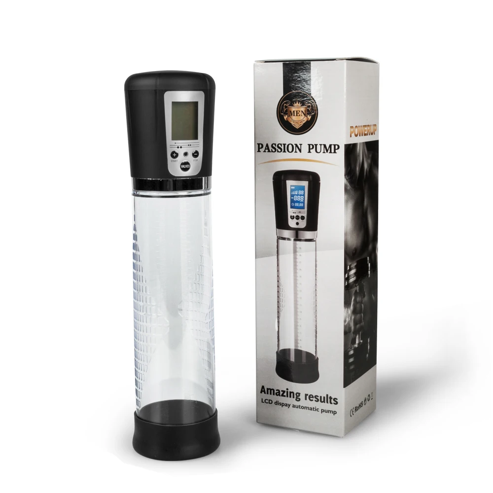 Электронный ЖК дисплей пенис насос вибратор Мужской вакуумный Увеличение пениса