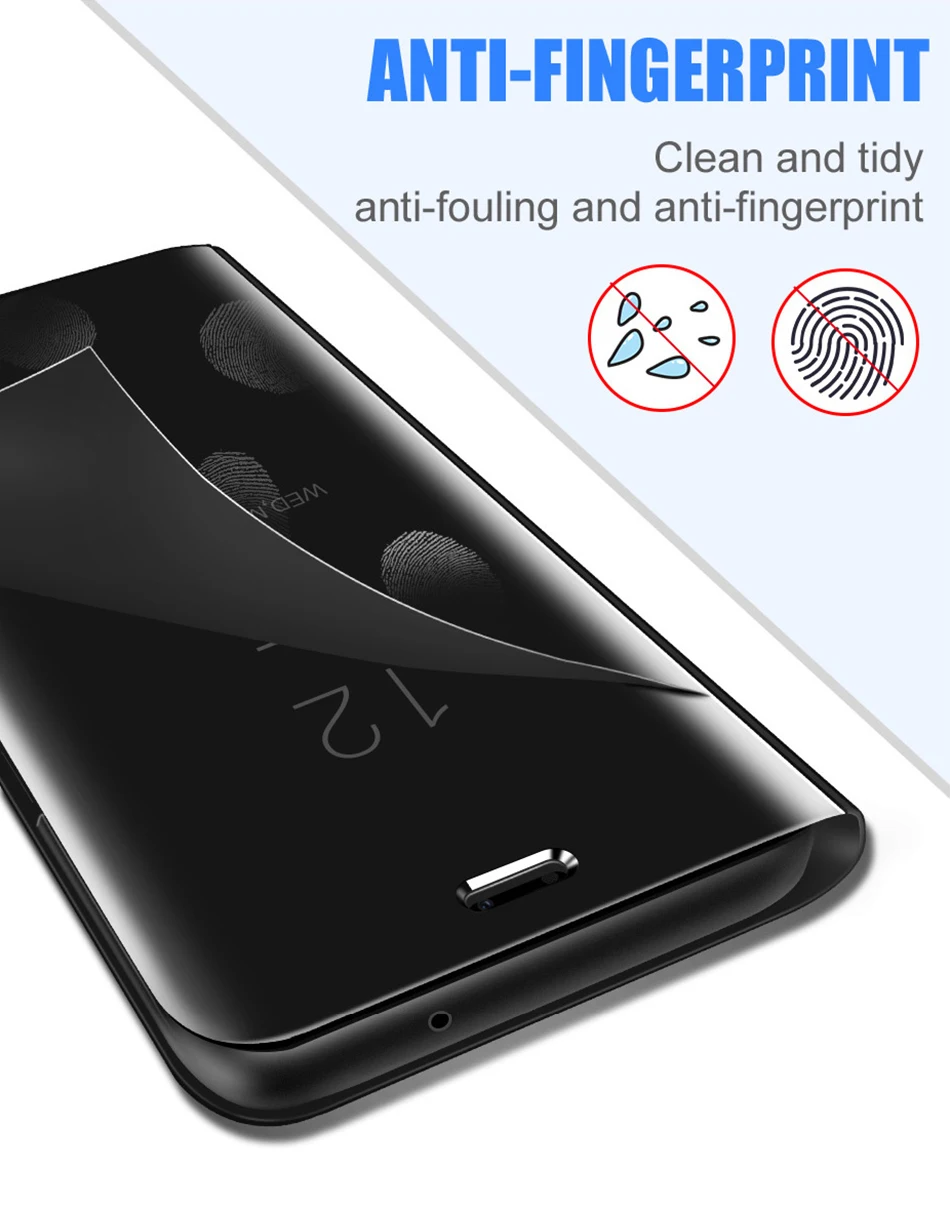 Смарт mi rror флип чехол для Xiaomi mi 9T Pro 8 SE A2 Lite Max 3 mi x 3 2 Pocophone F1 красный mi Note 7 6 5 Pro K20 Pro кожаный чехол