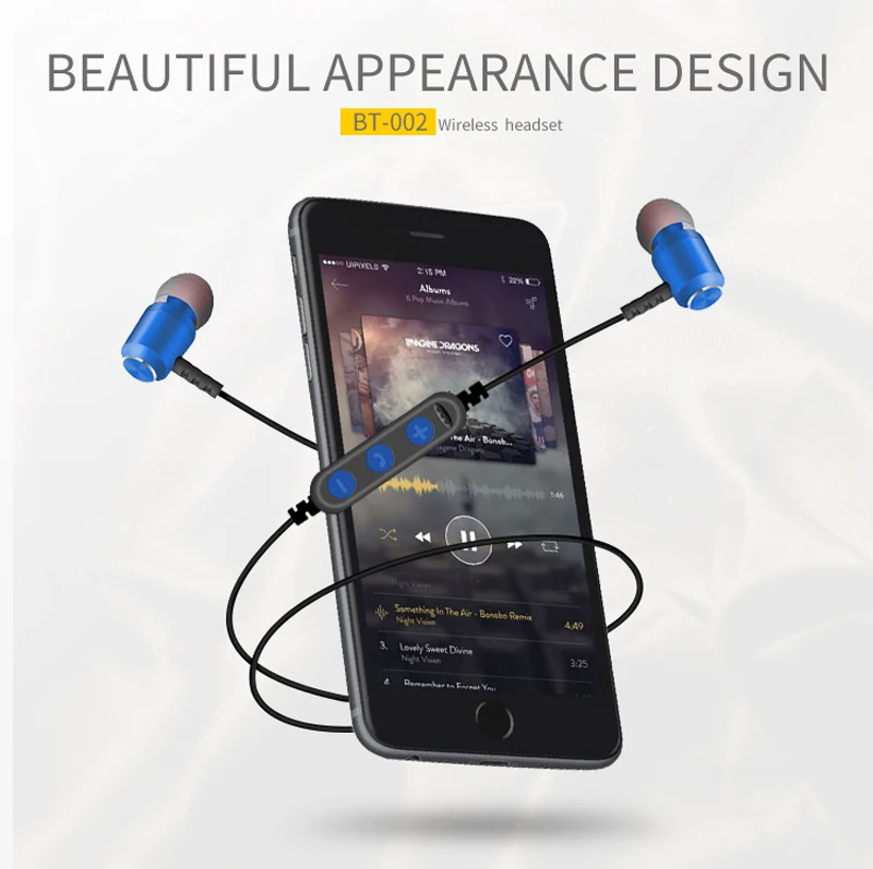 Модные магнитные Bluetooth Eaphone V5.0 стерео спортивные водонепроницаемые наушники беспроводные наушники-вкладыши с микрофоном для iPhone samsung