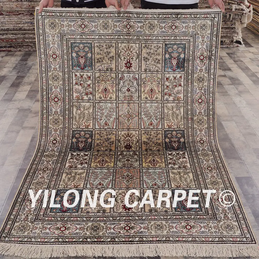 

Турецкий ковер YILONG 4 'x 6', темно-серый, всесезонный, выгодное античное искусственное персидское кресло (LH465B4x6)