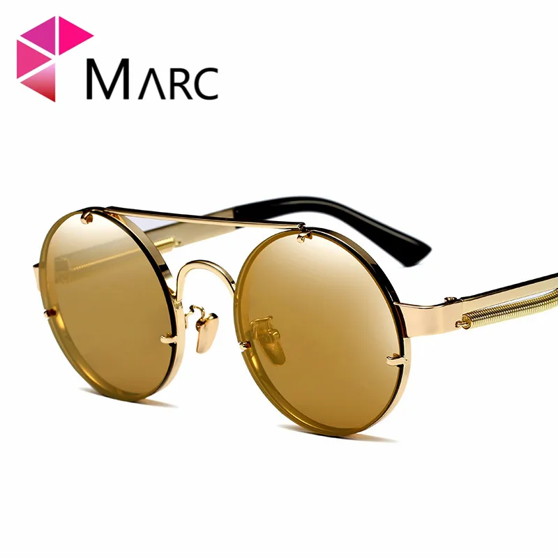 Новинка, женские и мужские дизайнерские солнцезащитные очки, брендовые, UV400, модные, коричневые, поликарбонатные зеркальные очки, круглые, красные, серебристые, полимерные - Цвет линз: C3