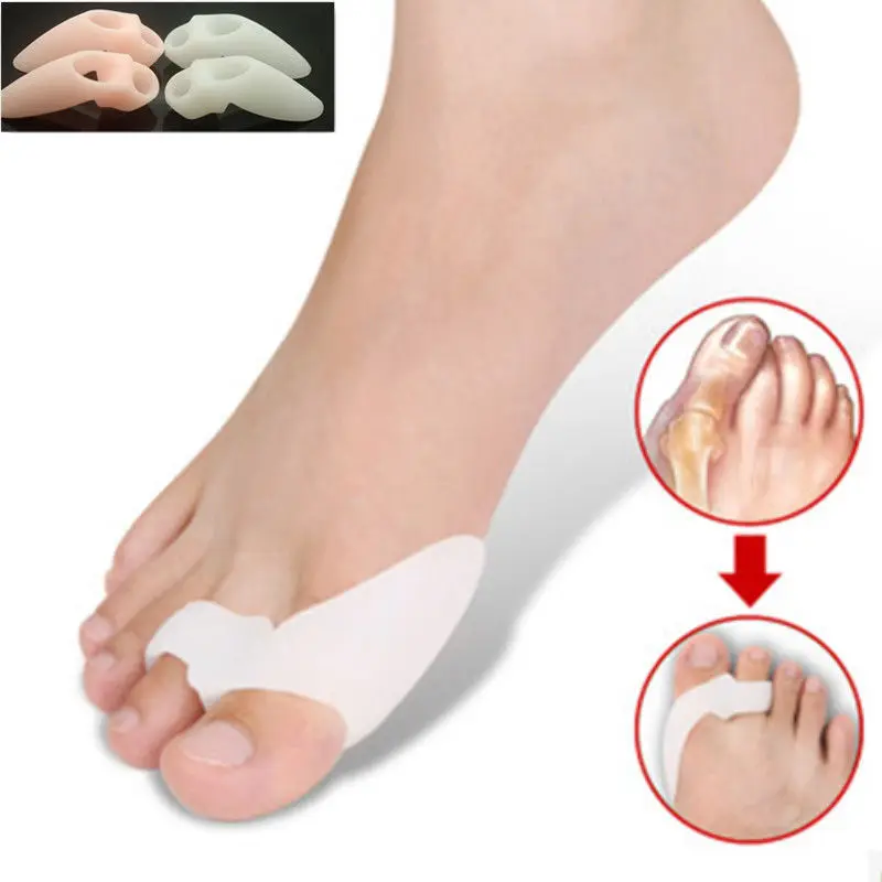 2 шт. силиконовый разделитель для пальцев ног|gel silicone bunion corrector|silicone bunioncorrector toe |