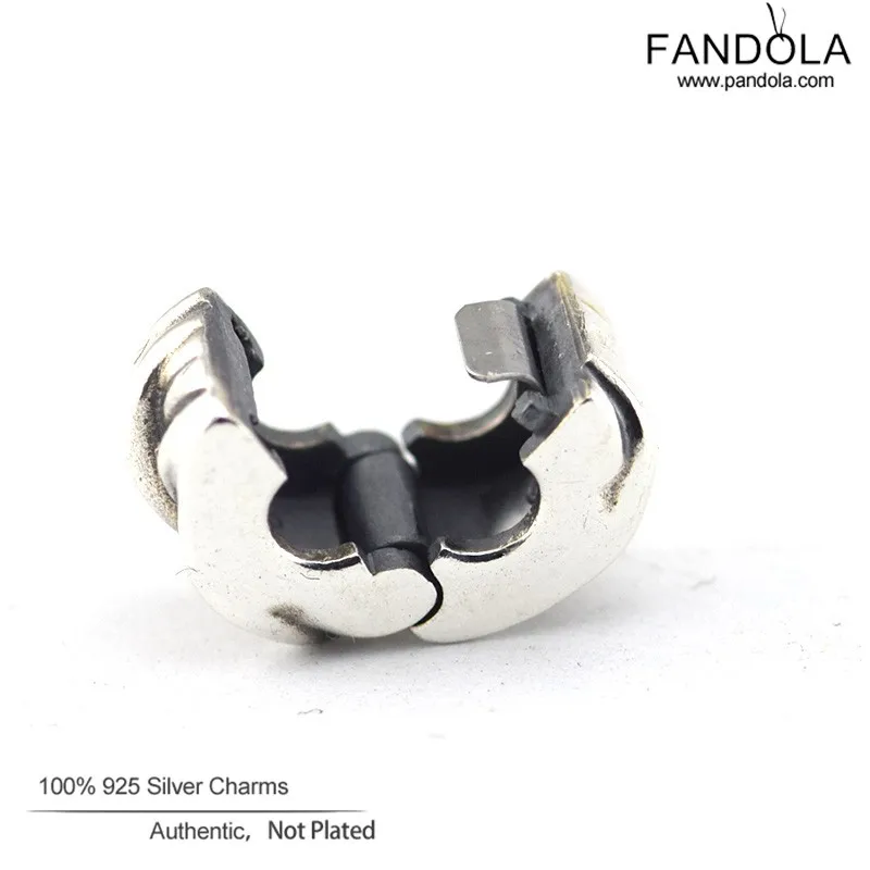 Натуральная 925 стерлингового серебра Плетеный клип фиксаторы уход за кожей лица