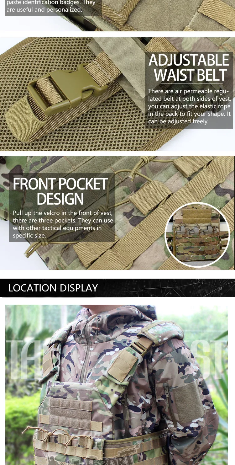 WoSporT Военная Униформа Enhanced Tactical СКП жилет грудь Установка джемпер Перевозчик Airsoft нейлон Молл Шестерни для пейнтбола Охота Стрельба