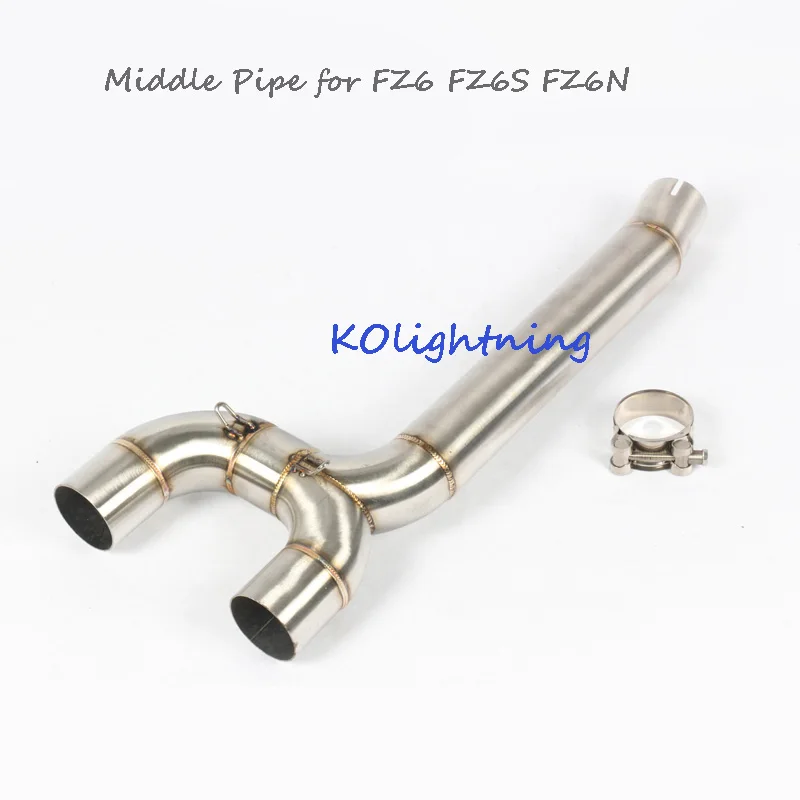 Link Pipe Слипоны FZ6 FZ6N FZ6S мотоциклетные выхлопная система без шнуровки наконечник Соединительная труба Escape Модифицированная соединительная трубка для Yamaha FZ6 FZ6S FZ6N - Цвет: Link Pipe