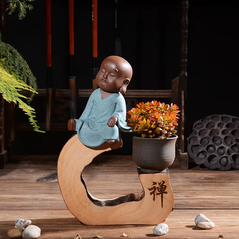 

Home Decor Tea Accessories Free shipping Explosion Small Buddha Tea Pets Ceramic Crafts Decorative Home Decoration Accessories