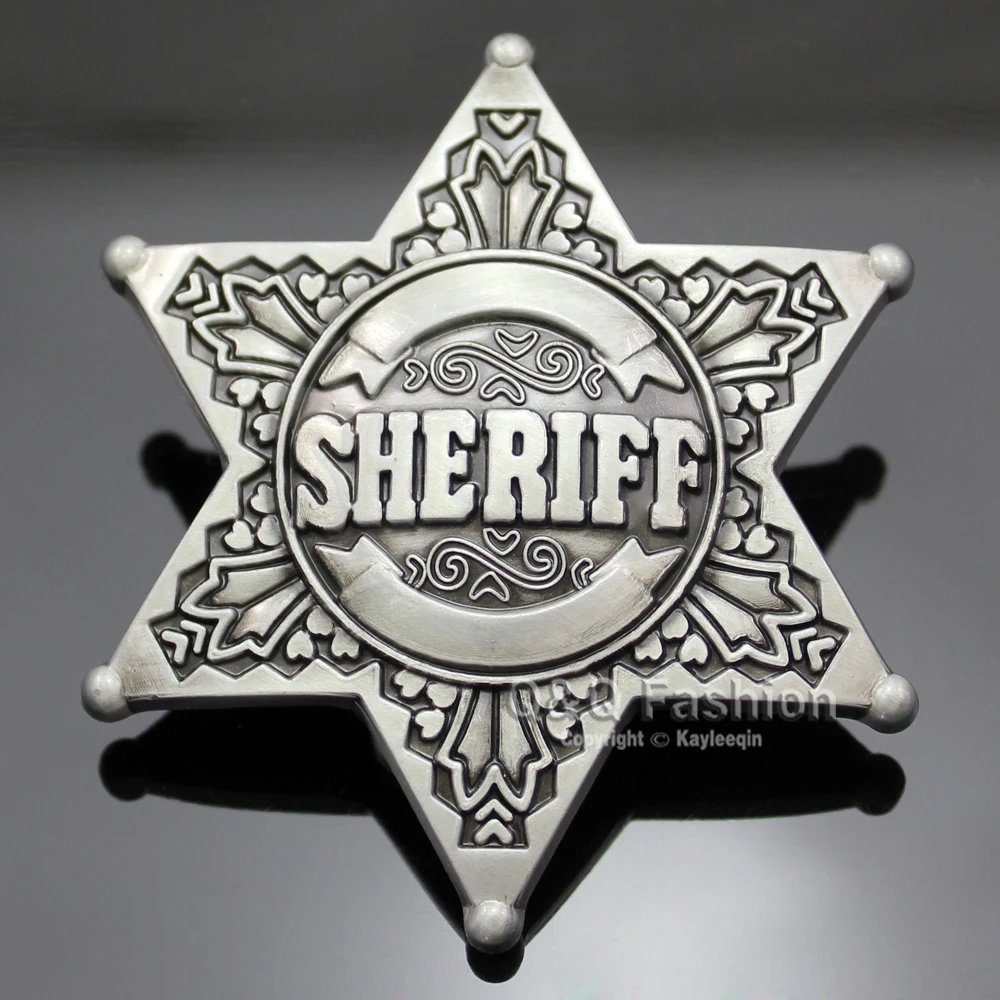 Новый Винтажный посеребренный значок в Западном Техасском стиле шерифа