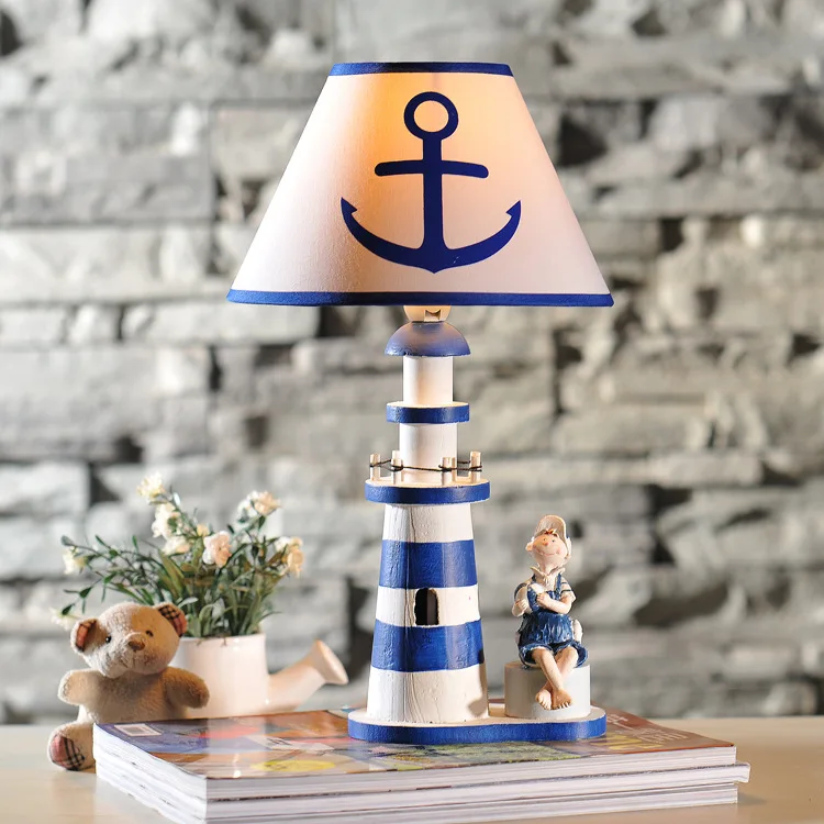 Маяк в средиземноморском стиле обучения лампы Кабинет лампа для мальчиков и