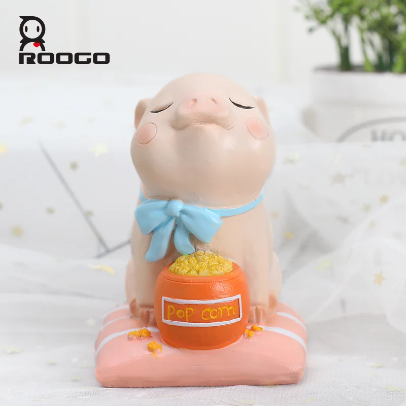 Украшение для дома ROOGO аксессуары гостиной Статуэтка свинка статуя неспешная
