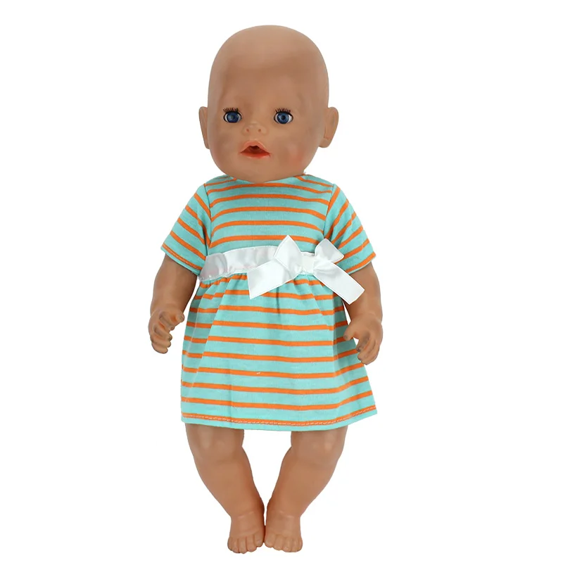 a7 Модное платье подходит для 43 см Zapf Baby Reborn Doll 17 дюймов кукольная одежда - Цвет: a7