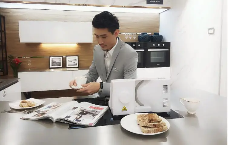 Бытовой электрический слайсер для мяса из нержавеющей стали и АБС пластика 110 В/220