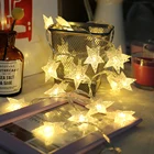СВЕТОДИОДНАЯ Гирлянда Xsky со звездами, гирлянда с питанием от батареи, праздничное рождественское освещение для нового года, свадьбы, яркое освещение