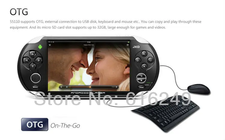 New 5 Inch Game Console 4GB JXD S5110 Android 4.0 Capacitive ARM Cortex A9 CPU Tablet PC Player | Электроника