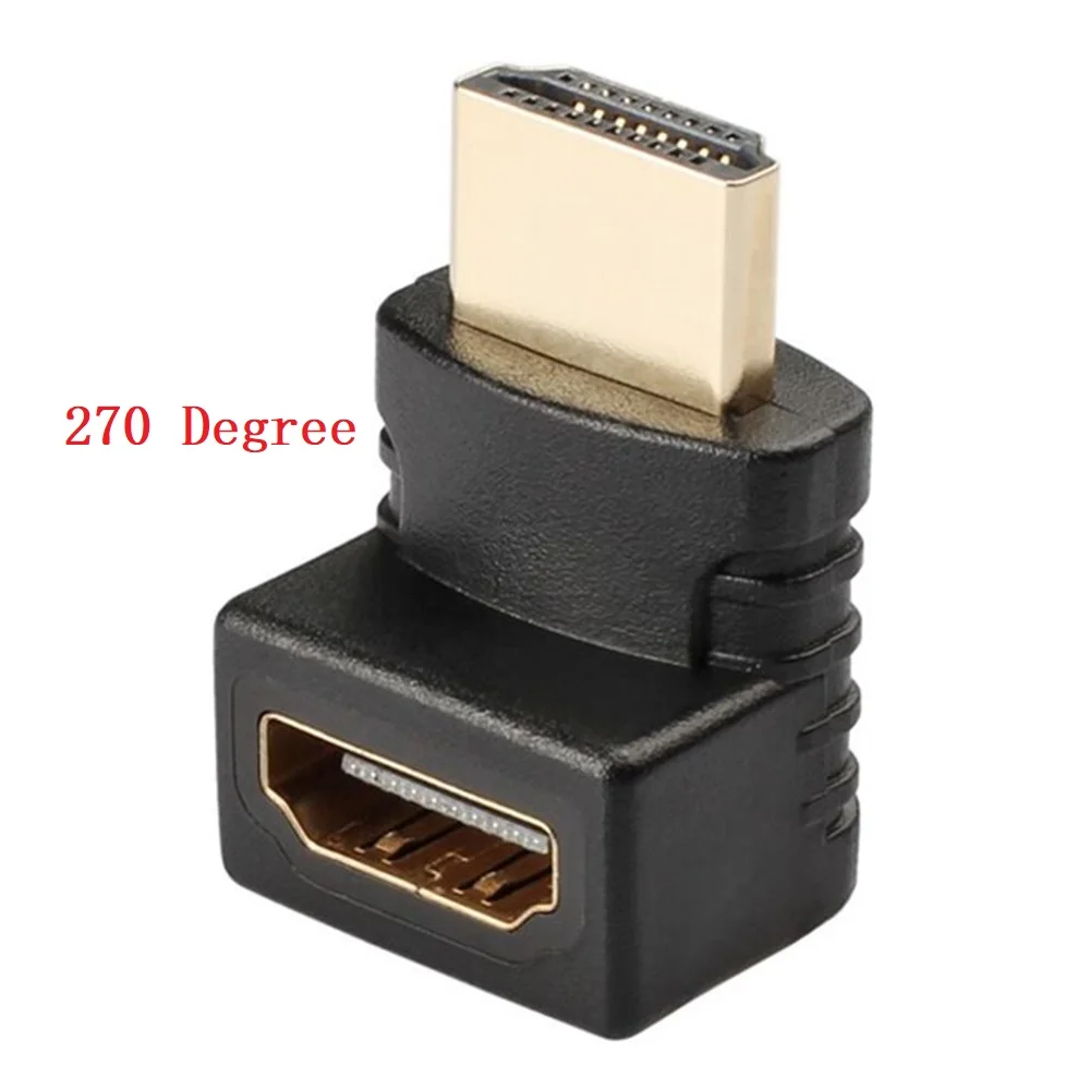 Переходник конвертер HDMI для кабеля 90 270 градусов прямоугольный переходник штырь