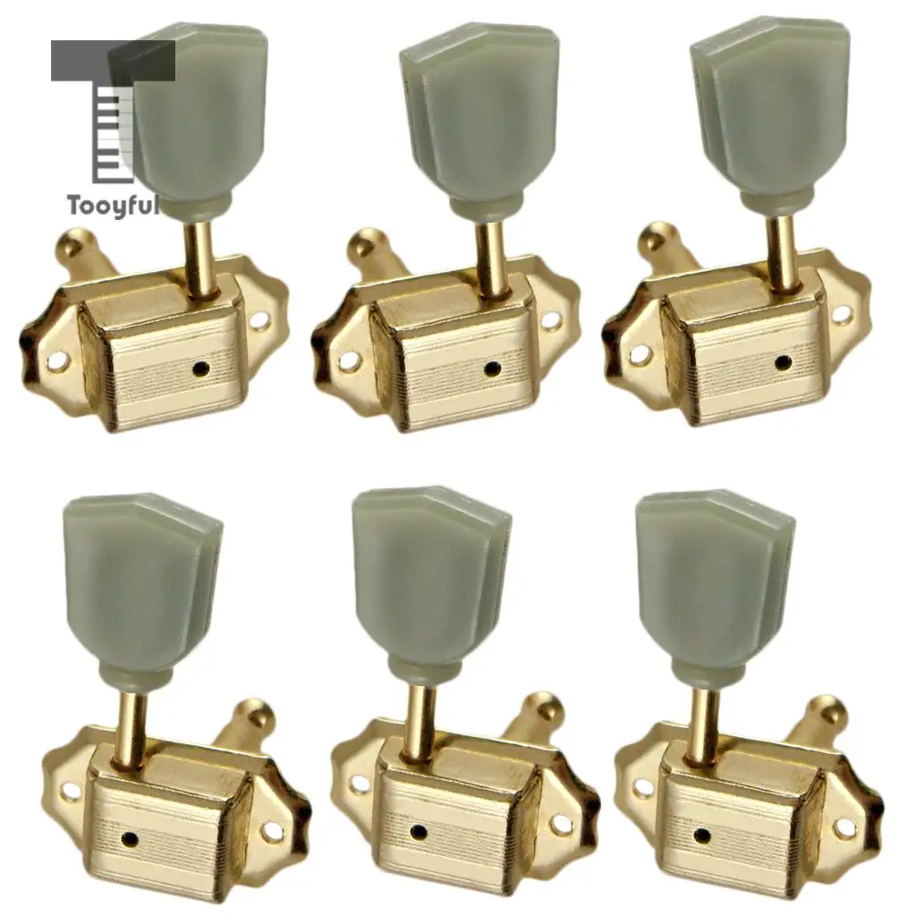 

Tooyful 6pcs Acoustic Guitar String Tuning Peg Tuner Tulip Button Machine Head 3R3L