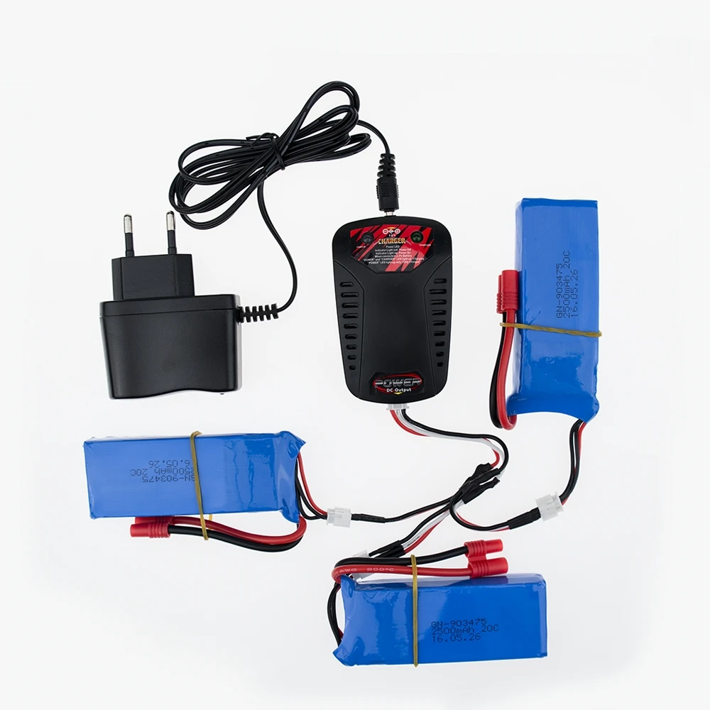 7 4 В 2500 мАч 25C Drone Батарея 903475 + Зарядное устройство для RC MJX X101/MJX X102H SYMA X8C X8W X8G X8HC X8HW