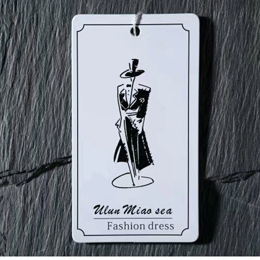 

400gsm Custom design garment tags Coated paper clothing hangtag Customized Garment Labels 1000pcs
