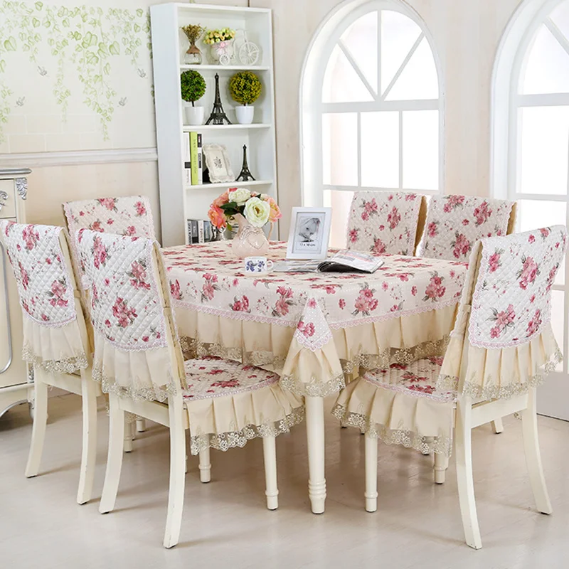 Большая романтичная кружевная скатерть свадебная прямоугольной формы для