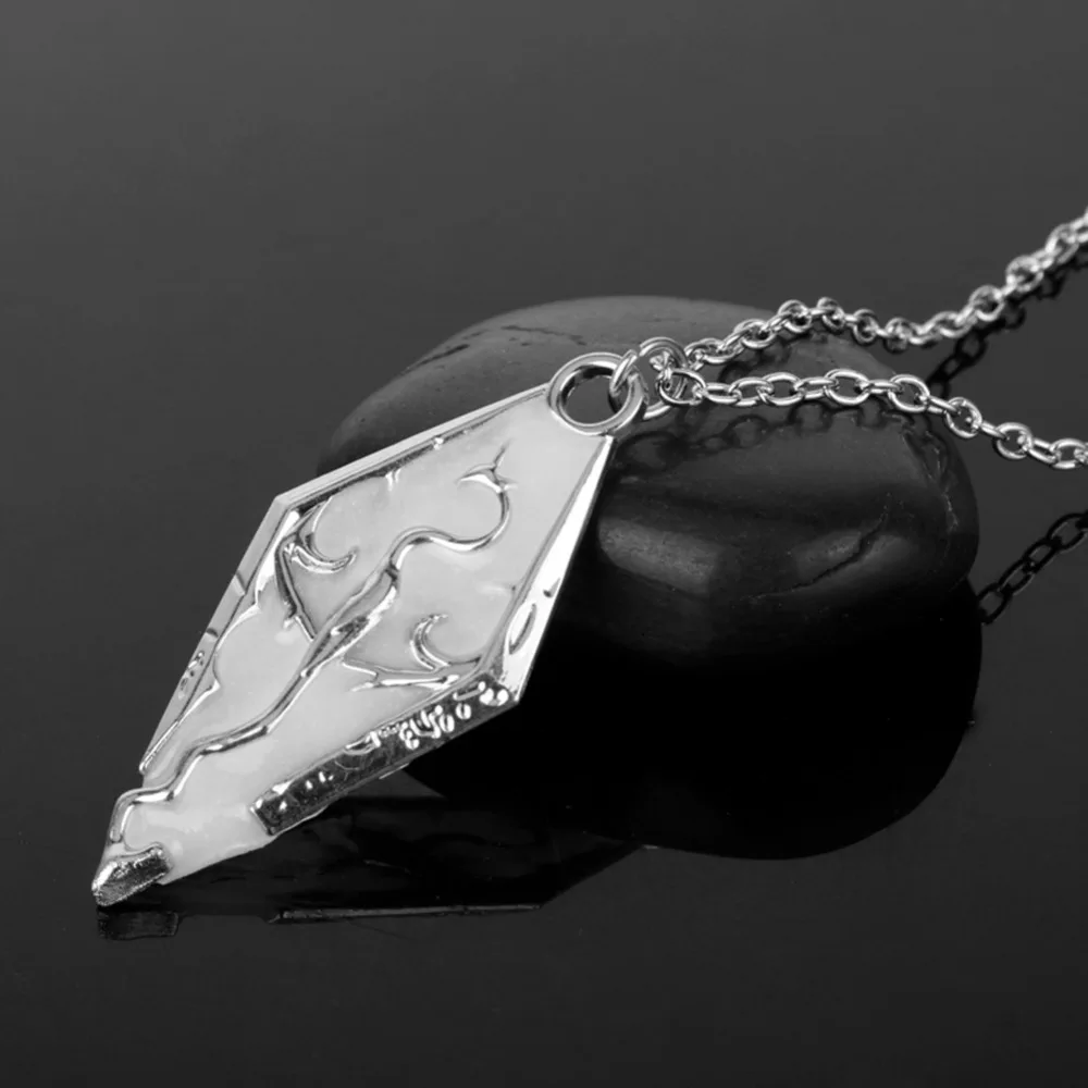 Светящийся кулон с драконом ожерелье бижутерия The Elder Scrolls V Skyrim мужские