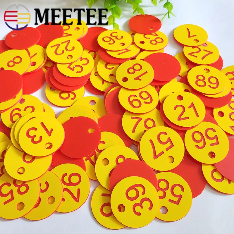 Meetee 50 шт. разноцветные пластиковые цифры дисковые запястья спираль Пряжка