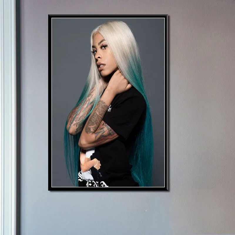 0002 Плакаты и принты Rico Nasty хип хоп музыка Звезда раппер плакат стены художественное полотно живопись для комнаты домашний декор - Цвет: 0002