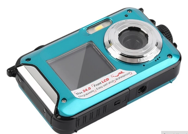 24MP двойные экраны Водонепроницаемая анти встряхивание цифровая камера (2 7 + 1 8