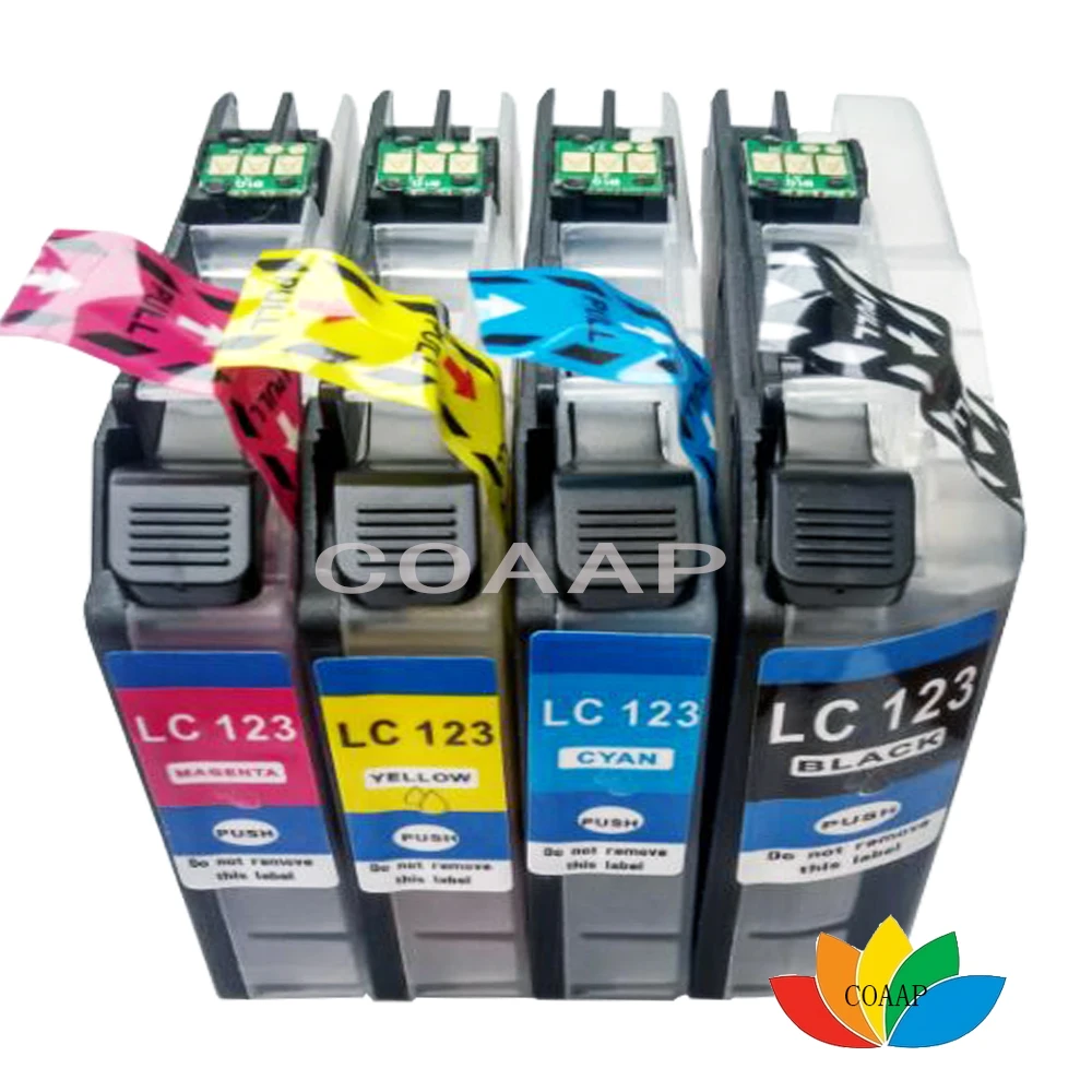 

4pcs Compatible LC121 LC 123 LC123 ink cartridge For Brother DCP-J552DW/DCP-J752DW/MFC-J470DW/MFC-J650DW Inkjet Printer