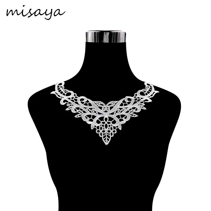 1 шт. цветочный кружевной воротник Misaya вырез швейная аппликация для одежды