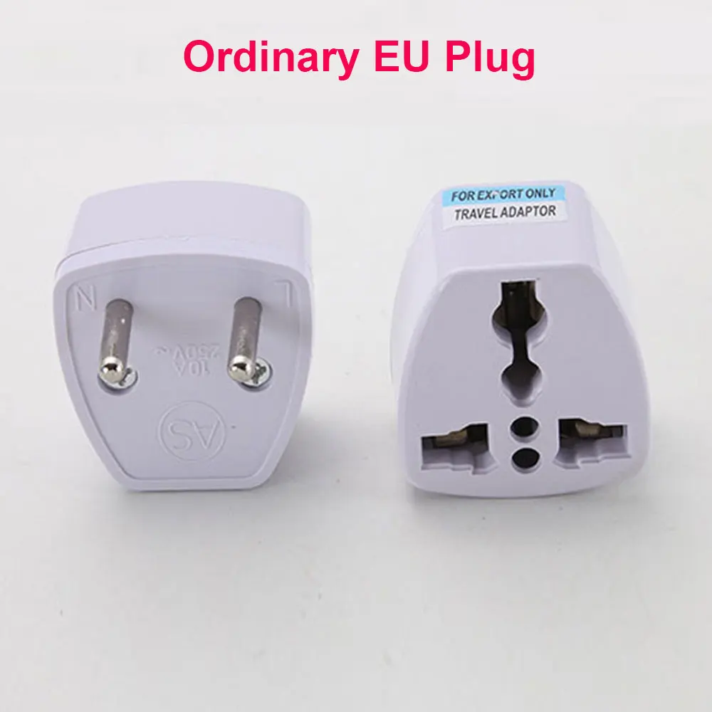 Универсальный адаптер для путешествий в мире, Международный переходник, 2 USB порта, зарядное устройство переменного тока, адаптер для AU, US, UK, EU, переходник - Цвет: Ordinary EU Plug